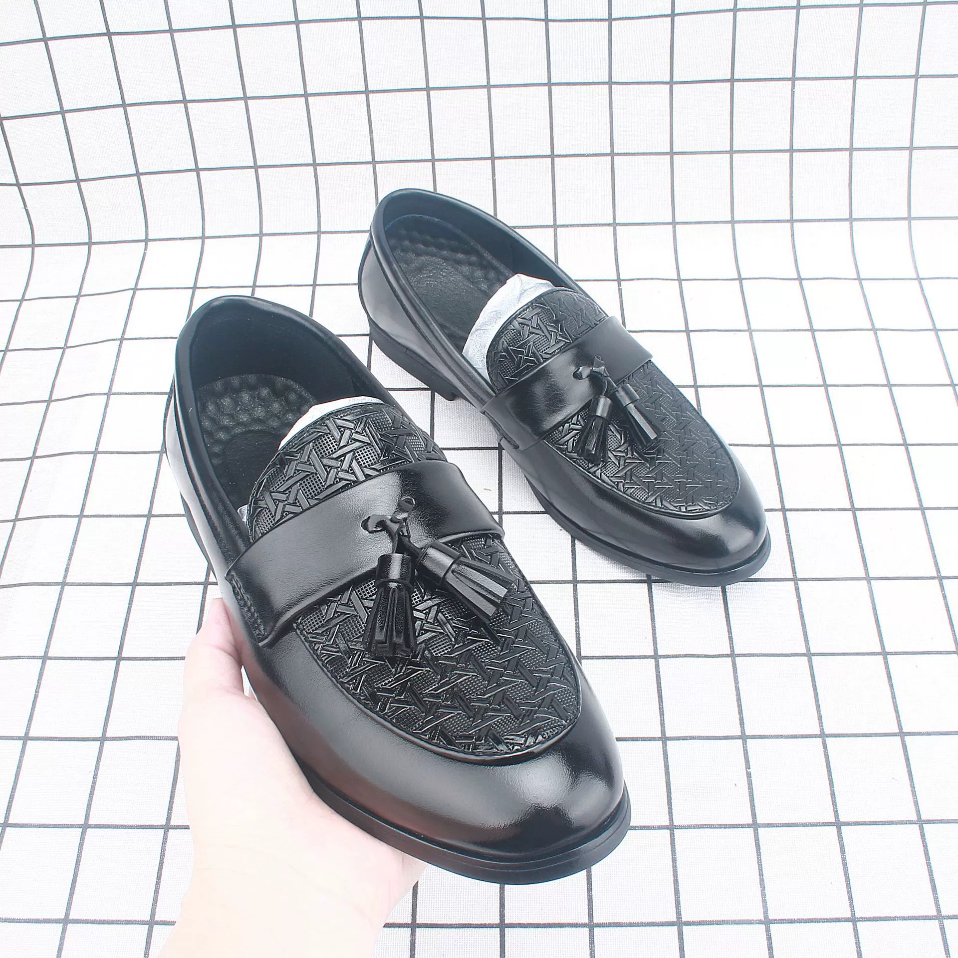 Весенняя британская простая модная универсальная повседневная мужская обувь, деловая рабочая кожаная обувь, мужская официальная обувь 2601