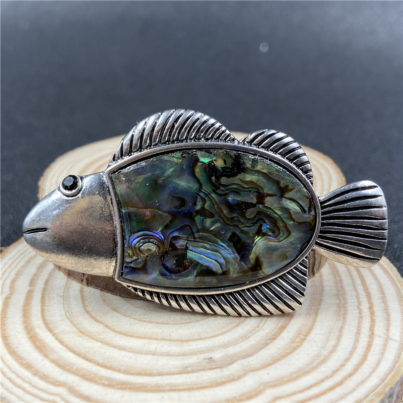 20g Weight White Color Color Shell Abalone Shell Inlaid Small Fish Necklace Brooch Diy Accessories 3