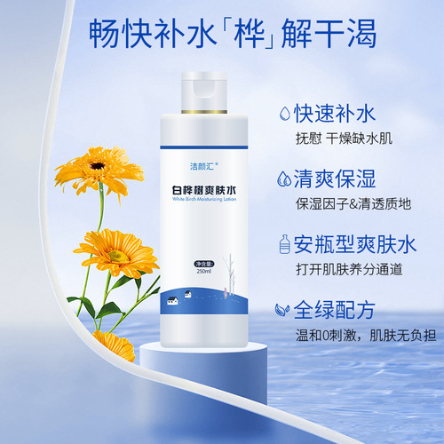 White birch toner nano-penetration protects fragile skin, moisturizes and absorbs in seconds Korean Dokdo lotion set