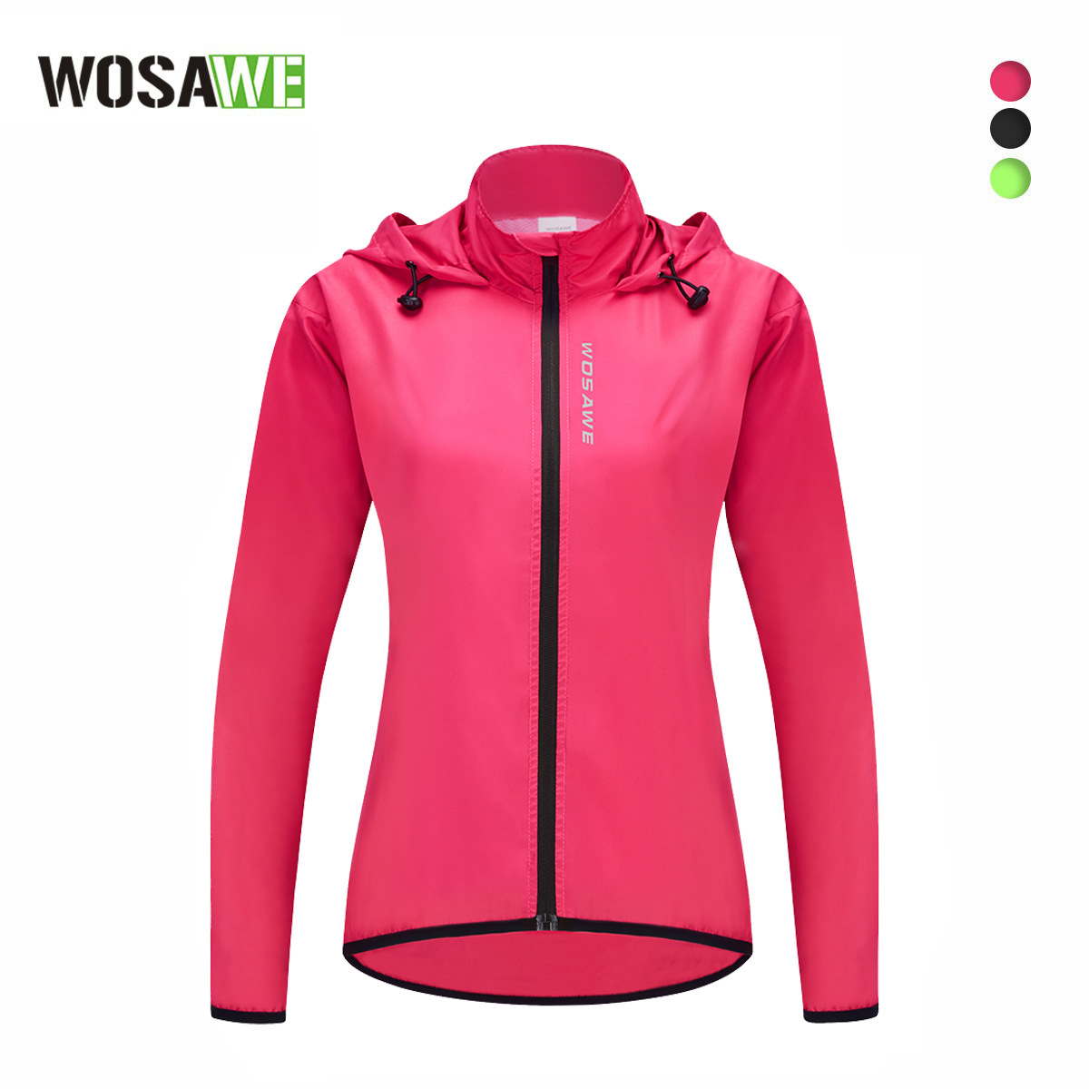 WOSAWE spring/summer women's bicycle riding windbreaker outdoor sports waterproof quick-drying hooded long-sleeved cycling clothes