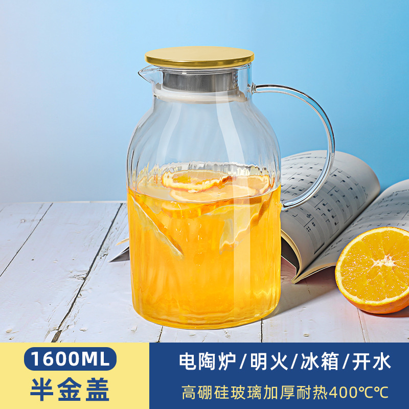 Taza de agua de lujo ligera japonesa set hogar tetera de agua fría resistente a altas temperaturas taza de té taza de vidrio para invitados té de agua image 7