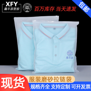 Sealed Underwear Panties Storage Packaging Garment Bag CPE Thickened Self-sealing Transparent in stock Frosted Garment Zipper Bag