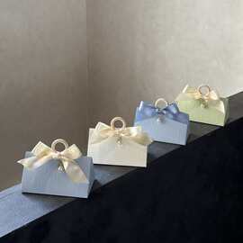 星野派原创｜浮雕爆款新品马卡龙海盐蓝订婚领证喜糖盒婚礼糖盒