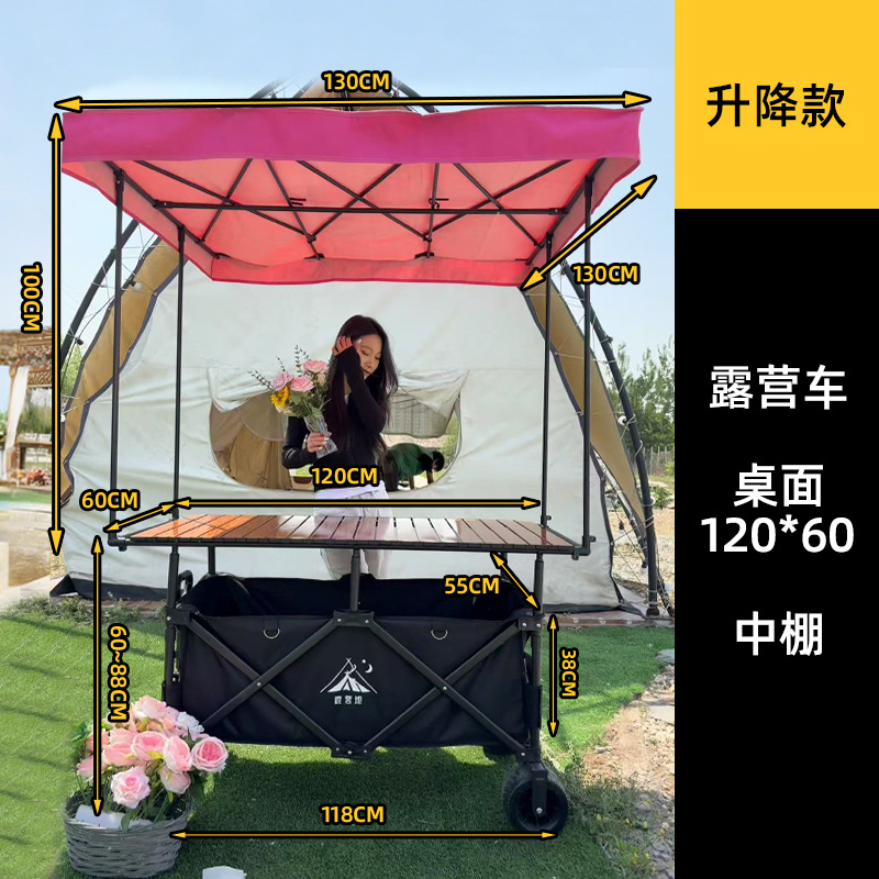 Carrito de Camping Plegable y Ajustable de Metal para Exterior image 27