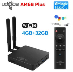 Ugoos am6 b plusネットワークセットトップボックス4GB 32GBダブルドルビーアンドロイド9.0テレビボックス4k