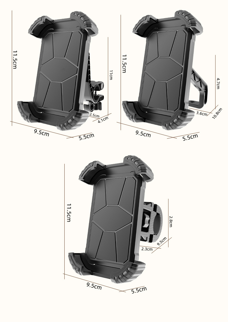Electric Vehicle Mobile Phone Holder, Battery-Powered Motorcycle, Bicycle, Delivery Rider, Vehicle-Mounted Shockproof Mobile Phone Navigation Bracket