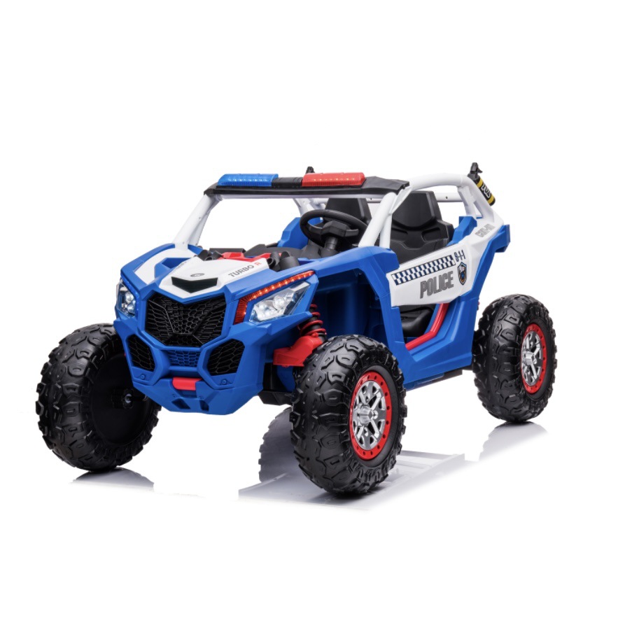 UTV 4 ruedas eléctricas para niños 4WD recargable para hombres y mujeres, batería para niños, coche azul