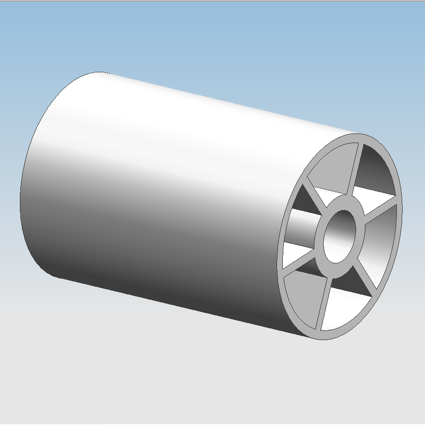 带筋三叉圆管铝合金 内三条六条带筋圆管铝材 外径33带筋铝圆管