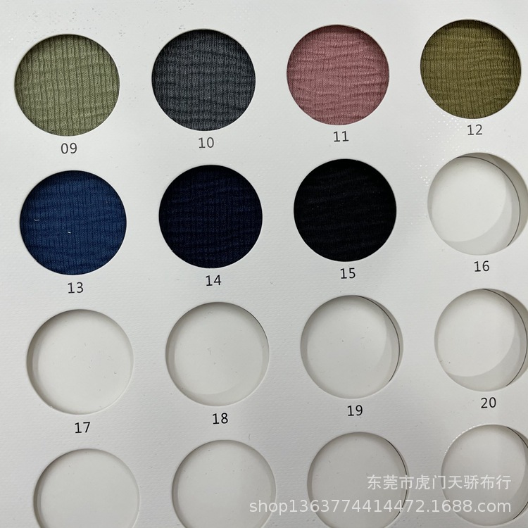 现货供应针织泡泡皱布 310克涤棉大麦穗皱布 泡沫皱  时尚女装料