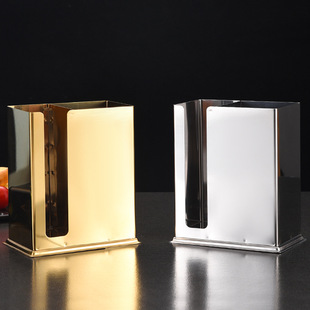 Korean Stainless Steel Square Chopstick Tube Spoon Storage Box Restaurant Hotel Commercial Golden Spoon Spoon Drain Tube