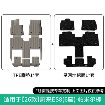 Nio Es8 Car Special Floor – Modelə uyğun ayaqaltı - 26-models-of-nio-es8-double-layer-six-seaterpamir-browngalaxy-blanket-floor-mats-w250013073
