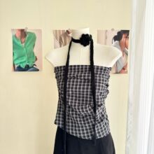 2024��ƷС����ɫ���hõ�廨choker ��խ�L�l�z��y2k�����b���