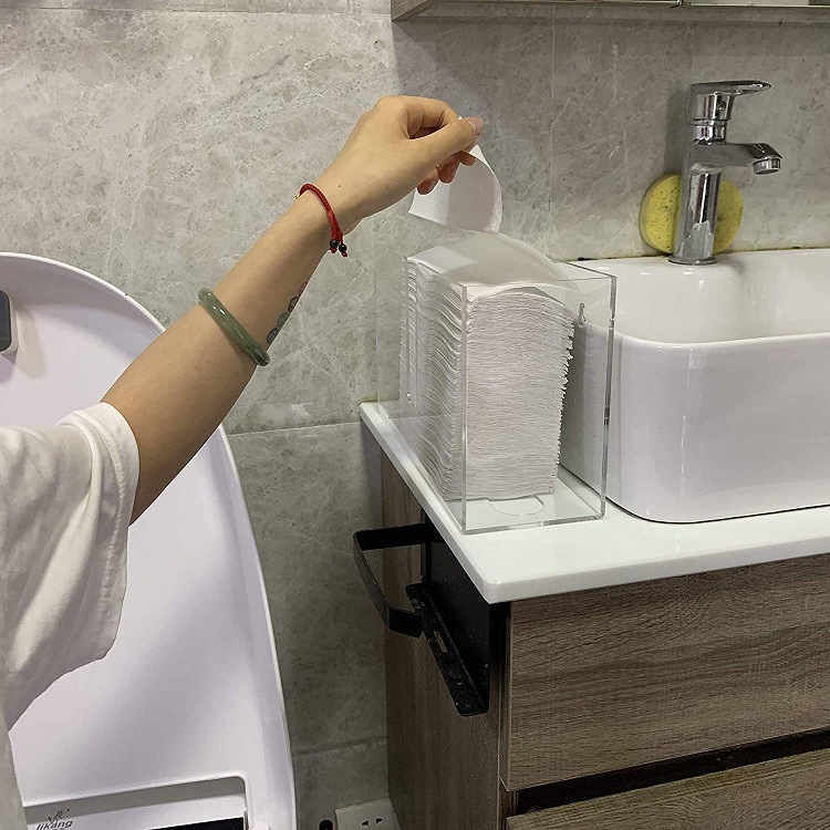 亚马逊专供卫生间纸巾收纳盒透明亚克力纸巾盒餐厅抽纸收纳盒