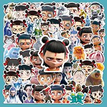 89张哪吒卡通贴纸个性新款热卖爆款国漫动画装饰水杯手机壳贴纸