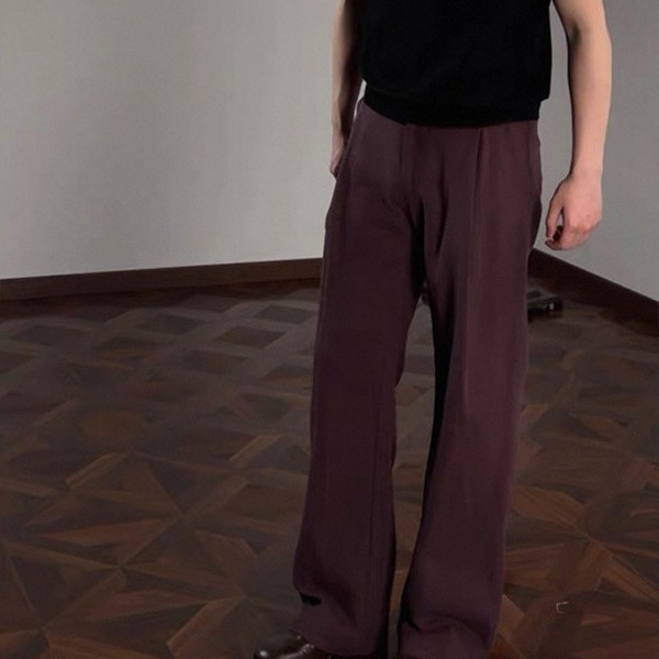 cleanfit老钱风亚麻阔腿西裤垂坠感高级感男裤子夏薄款直筒休闲裤|undefined