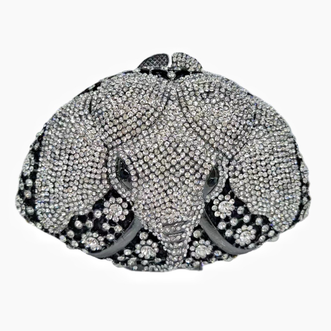 Bolsas de cena de diamante de cabeza, bolsas de cristal, bolsas de diamantes huecas de mano, bolsas de banquete europeas y estadounidenses