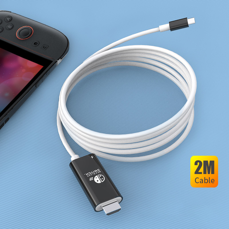Switch2スクリーン投影ケーブル ニンテンドーコンソール用Type-Cアダプタケーブル 携帯電話・パソコン用同画面HDMI高画質ケーブル 4K60|undefined