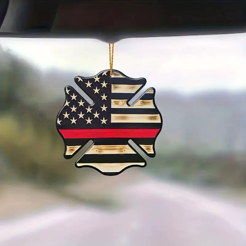 Акриловые плоские ювелирные изделия кулон Рождественский кулон автомобиля зеркало заднего вида кулон