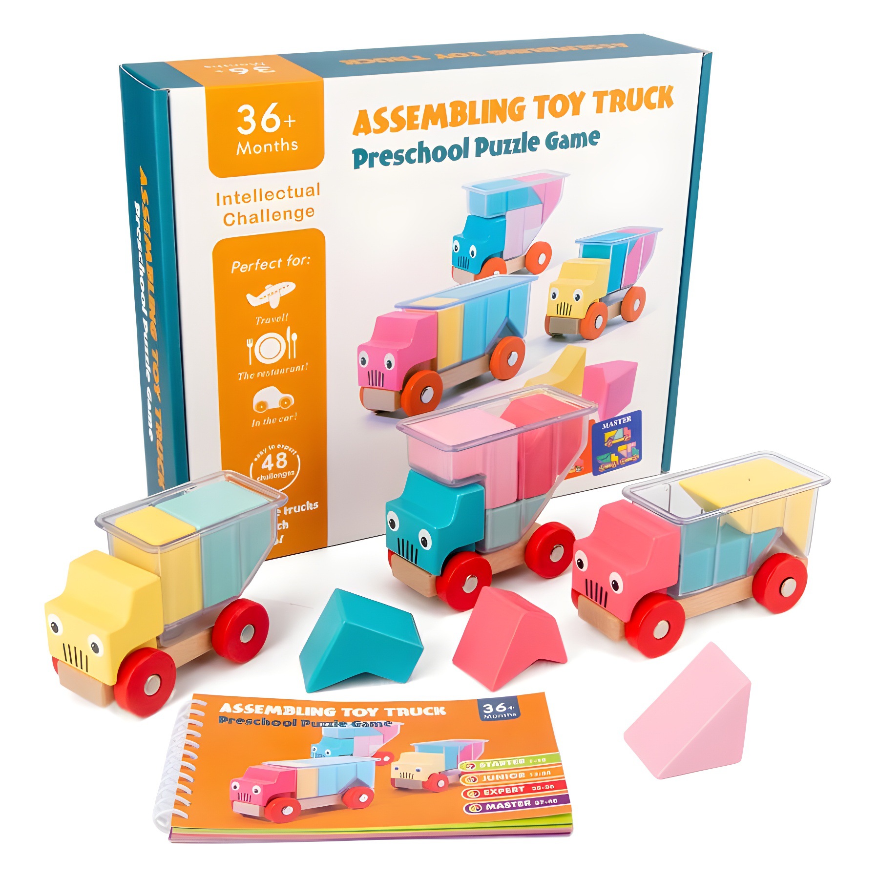 Cargamiento de camiones de construcción de bloques juguetes interactivos padres-hijos juegos de mesa de la versión de la patria sentido del espacio entrenamiento de pensamiento lógico