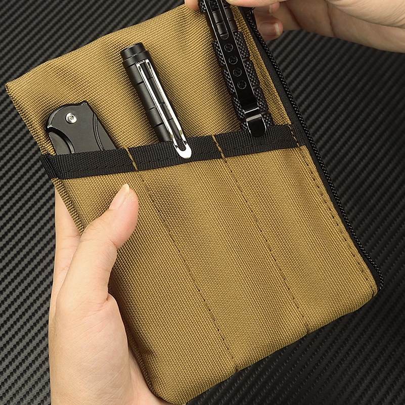 Canvas Outdoor Survival EDC Tool Kit, Tactical Waist Pack, Mini Multifunctional Coin Purse, Canvas Card Holder