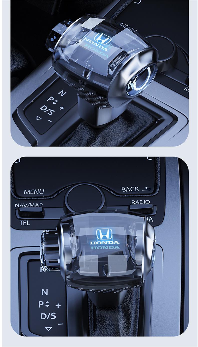 Suitable for Honda Accord Luminous Crystal Gear Shift Knob, Haoying Fit, Lingpai, Crv, Civic Modified Crystal Gear Lever