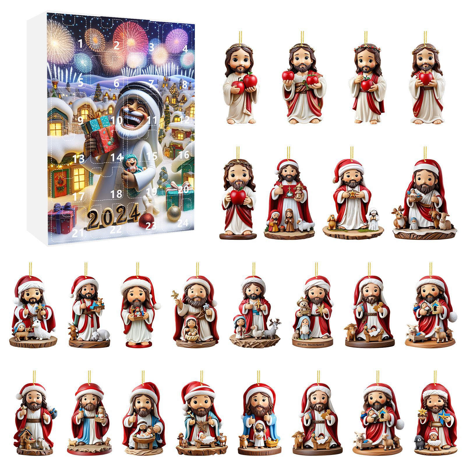 Christmas Calendar Blind Box Christmas Countdown Calendar Holiday Pendant Christmas Blind Box Wholesale_voghion.com