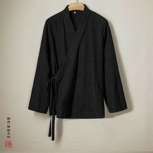 2024 autumn new Chinese style men's jacquard men's improved new Chinese style Chinese clothing robe a generation of hair