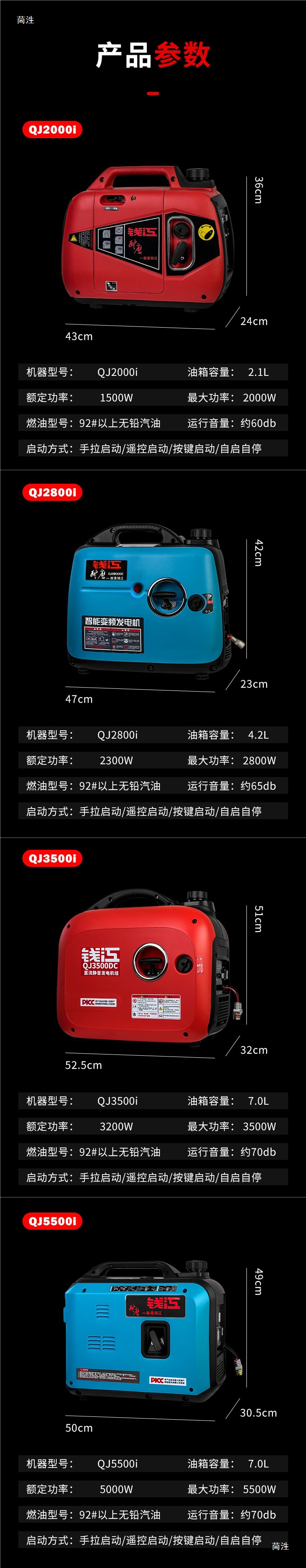 Qianjiang variable frequency DC generator 48v60v72v for two-wheeled, three-wheeled, four-wheeled vehicles and mobility scooters, no installation required