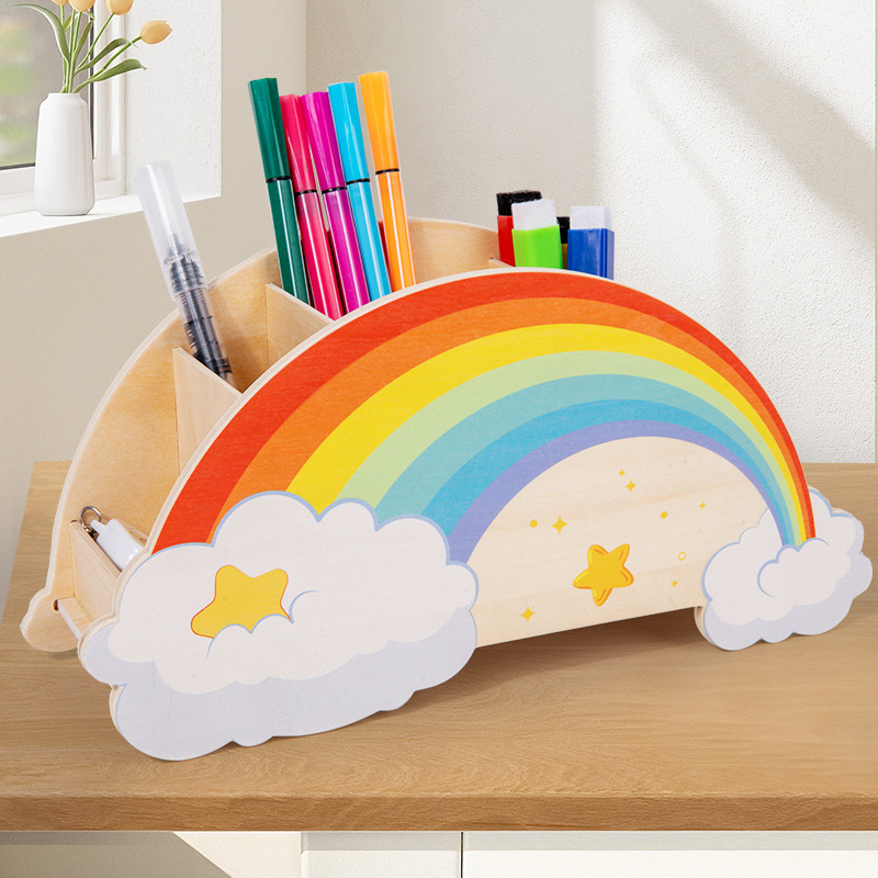 Arco iris niños niñas y niños creativos de bloques de juguetes habitaciones de bebés almacenamiento aprendizaje bolígrafo decoración al por mayor