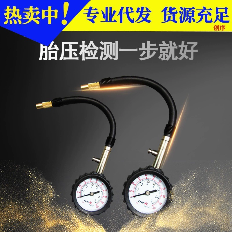 Монитор давления в шинах Автомобильный манометр в шинах детектор насоса накачки давления Высокоточный Манометр с длинной трубкой
