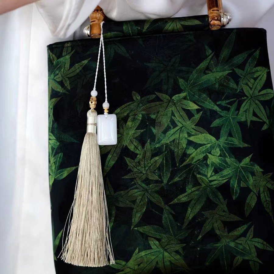 Yaji Xiangyun gaze, cheongsam en bambou, sac à main, nouveau Hanfu ancien, sac pour femmes de style chinois, jupe, sac à main_voghion.com