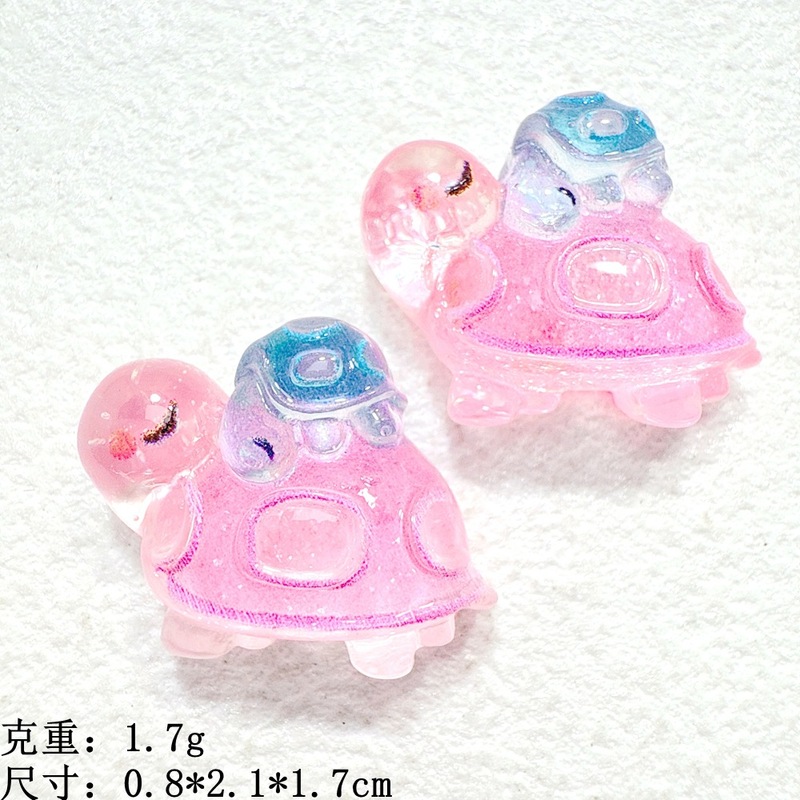 漫画クリスタルスパンコール海洋動物カメヒトデイルカ樹脂アクセサリー diy 手作りヘアピン靴花卸売|undefined
