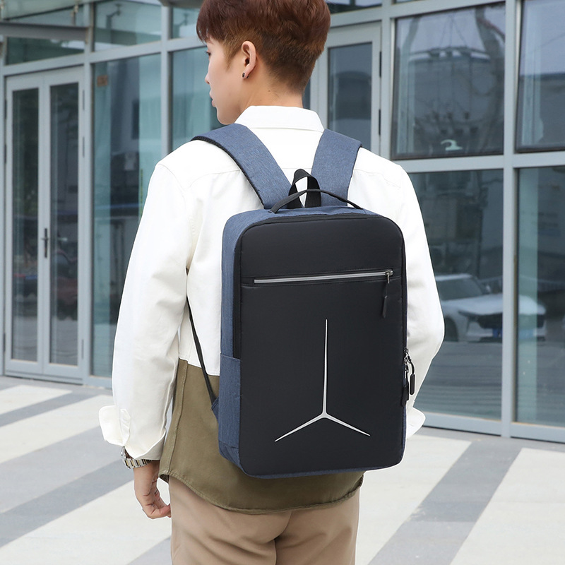 Transfronterizo 2024 nuevo portátil de negocios mochila portátil anti-salpicaduras Oxford tela casual mochila para computadora hombre