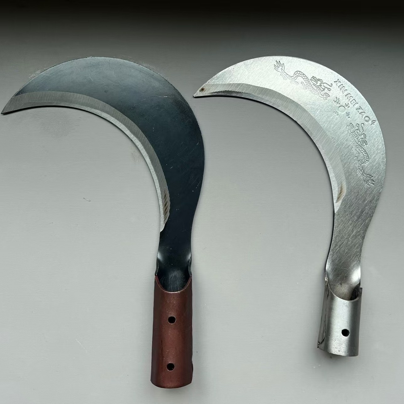 农用镰刀高锰钢锻打弯头镰刀砍割两用苗刀割麦割草厂家批发