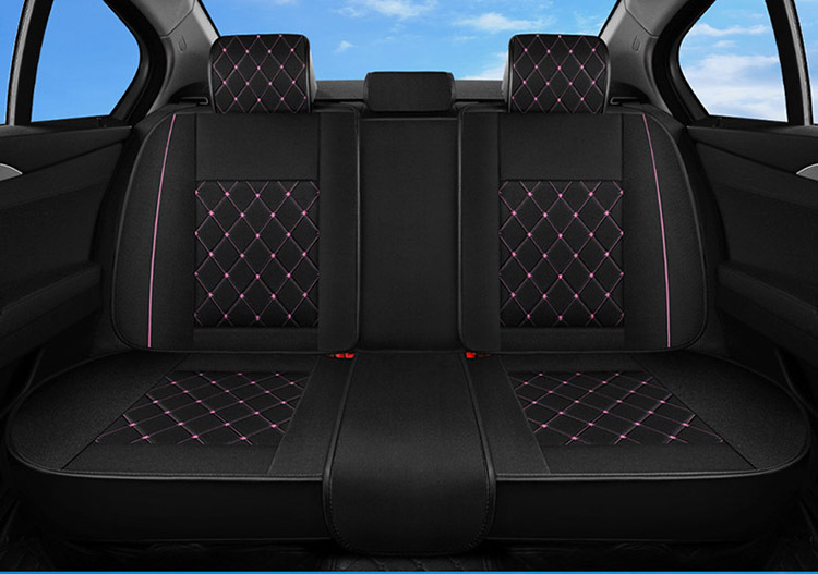 2024 Cross-Border Leather Amazon Foreign Trade Full Leather Diamond-Shaped Car Seat Cushion Four-Season Cushion Five-Seater Full-Cover Seat Cover Seat Cushion