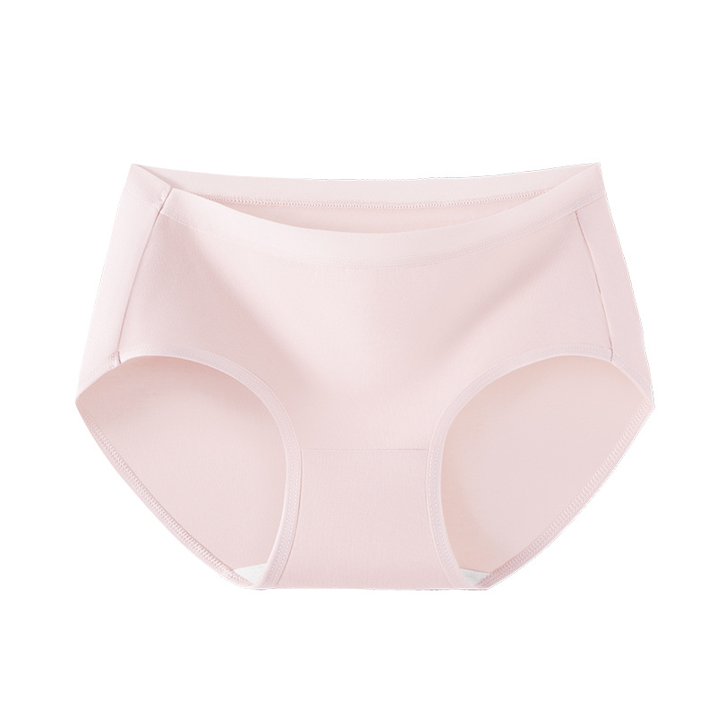 Un tipo de ropa interior transpirable de algodón para mujer de algodón para bebé 10A entrepierna antibacteriana cintura media cómoda sin costuras sin atascar entrepierna calzoncillos para mujer
