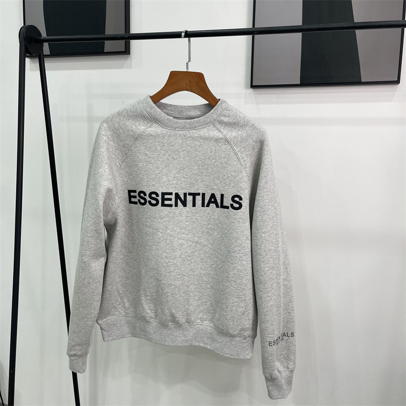 FEAR OF GOD FOG multi-thread ESSENTIALS Sudadera holgada americana con cuello redondo y forro polar, versátil para primavera para hombre