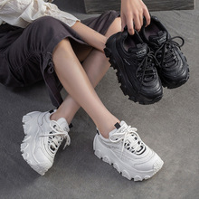 杰骤2025秋冬新款法式韩版松糕厚底单鞋休闲百搭时尚轻便系带女鞋