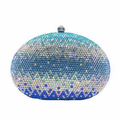 Bolsa de mano de diamante de color gradiente nuevo bolso de cena de diamantes transfronterizo bolso de diamante plano bolso de mujer bolso de embrague