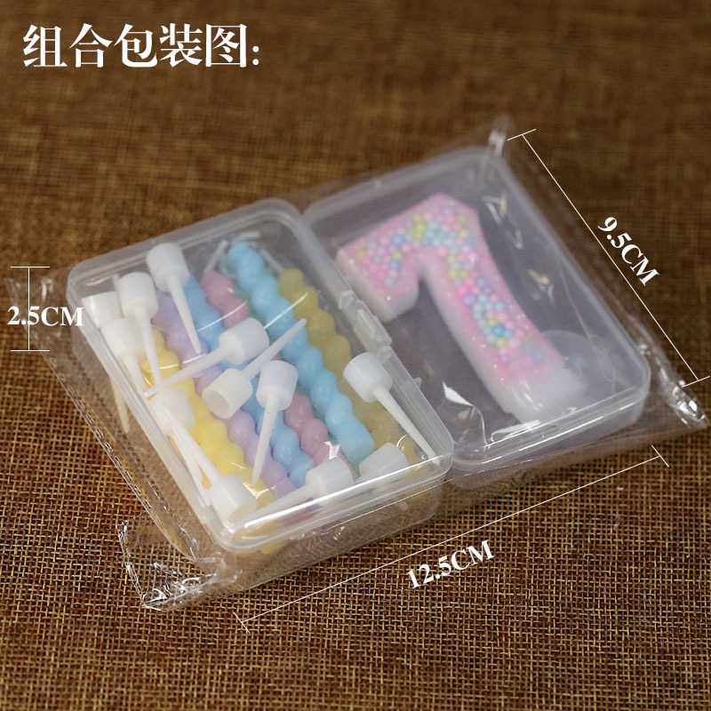 マカロンカラーボールねじキャンドルセット誕生日キャンドルクロスボーダーアマゾンカラーデジタルキャンドルケーキ装飾|undefined