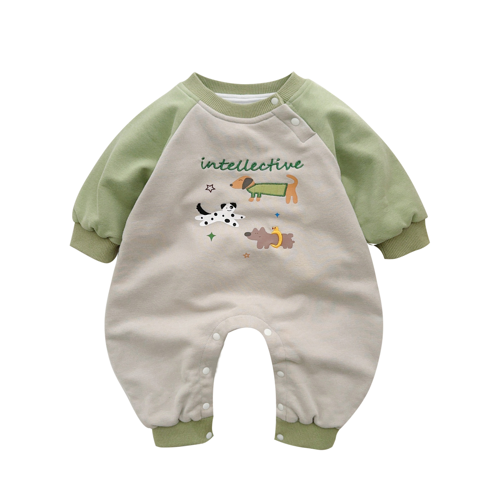 2024 otoño nuevo producto bebé de una pieza de dibujos animados coreanos en contraste traje de escalada mameluco bebé mameluco ropa de bebé