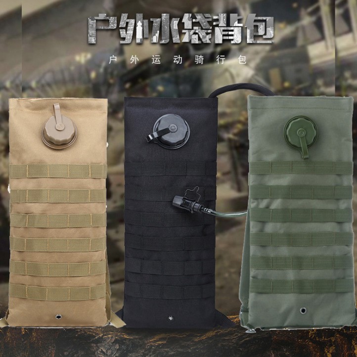 3L Military-Style Hydrate Bag with Camouflage Pattern, Suitable for Outdoor Hiking, Cycling, and Tactical Vest Pads