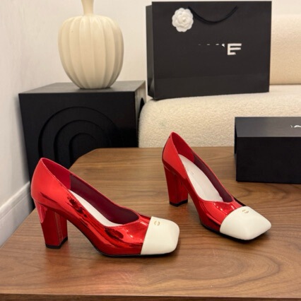 Chanel 2026 High-Heeled Square-Toe Mary Jane Shoes for Women, New Sweet Fairy Style Shallow Fashion Korean Version Women's Shoes