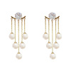 Advanced fashionable small design retro earrings from pearl, Korean style, high-quality style, trend of season, internet celebrity, double wear