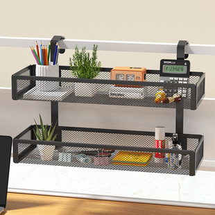 Office Desk Rack Iron Multi-layer Storage Rack Document Stationery Windowsill Shelf Storage Blue Planted Rack Office Compartment