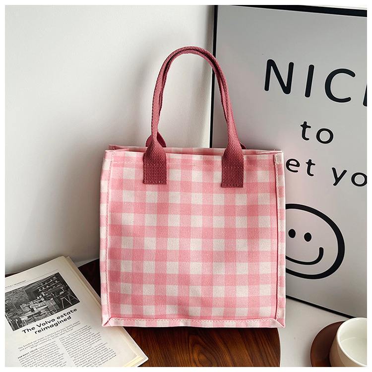 Cute cartoon cat canvas bag 2025 new style large-capacity simple and convenient tote bag with fashionable printing undefined