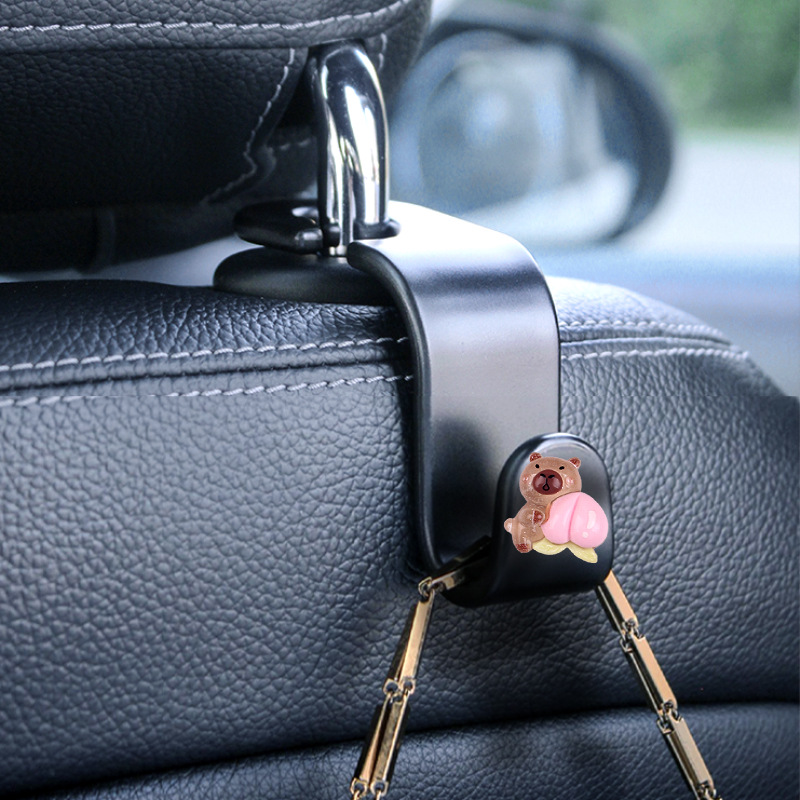 Lindo oso de frutas adornos de coche dibujos animados coche consola central navegación decoraciones de pantalla sacudiendo la cabeza adornos resina