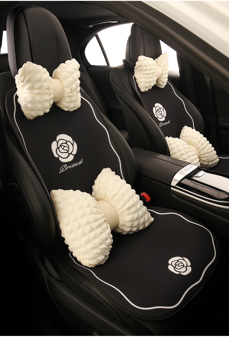 Camellia car seat cushion four seasons universal 2025 new seat cover breathable seat cushion car cushion lady god high sense
