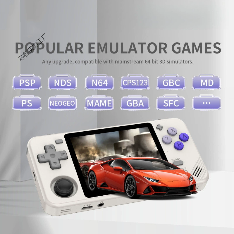 Handheld game console, nostalgic open‑source, 3.5″ IPS, single/dual card options