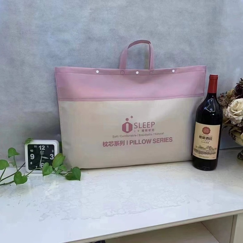 新しい両面不織布包装袋の寝具の家庭用紡績包装袋のシングル枕芯手提げ袋は印刷できます。|undefined